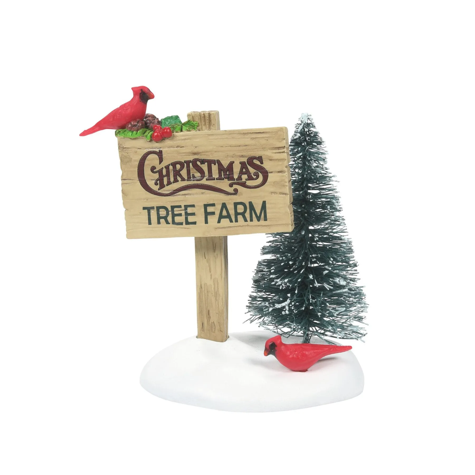 Village Accessories*Department 56 Cardinal Christmas Sign