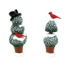 Village Accessories*Department 56 Cardinal Topiaries S/2