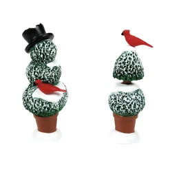 Village Accessories*Department 56 Cardinal Topiaries S/2