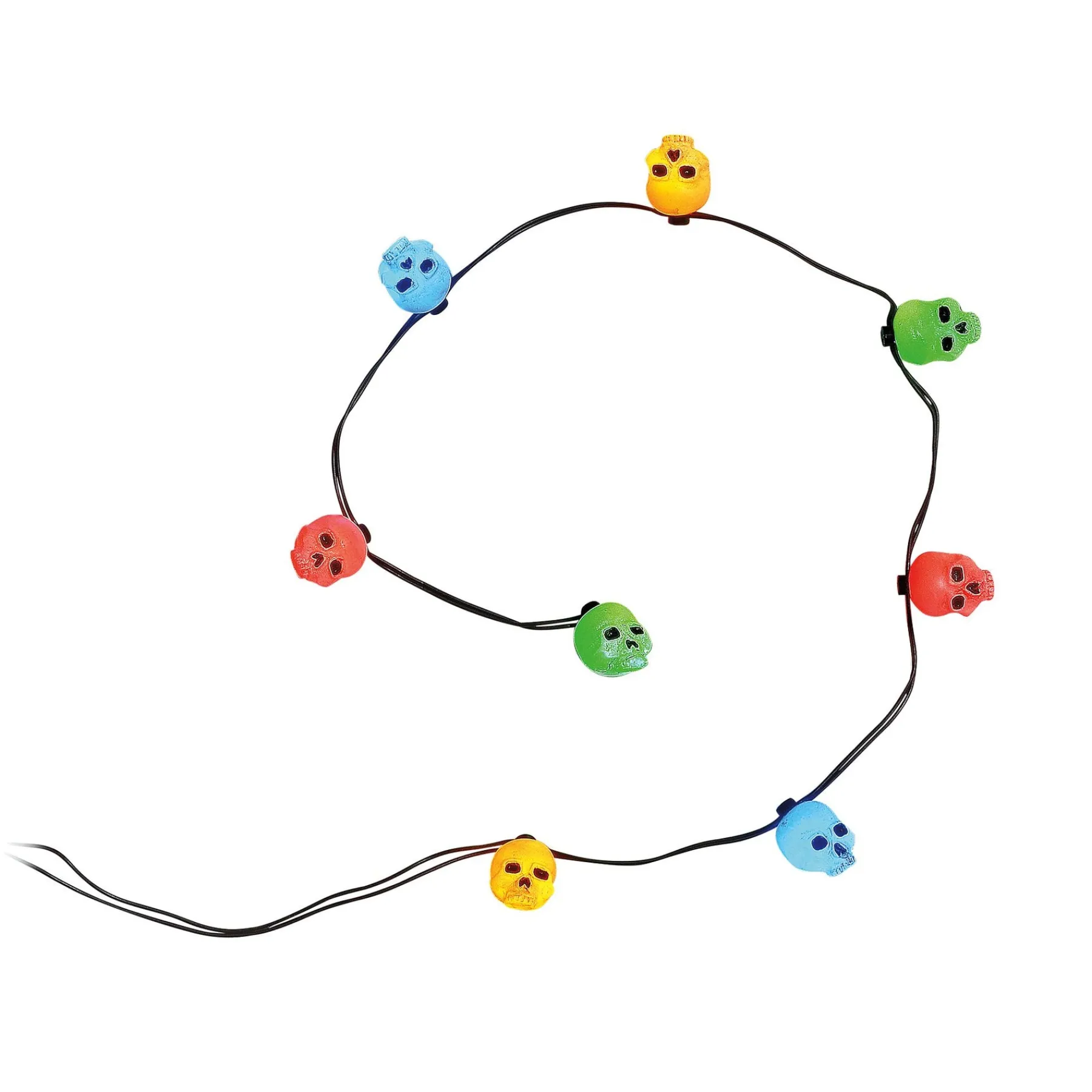 Halloween Village Accessories*Department 56 Colorful Lit Skulls