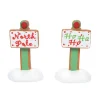 Village Accessories*Department 56 Gingerbread Xmas Signs St/2