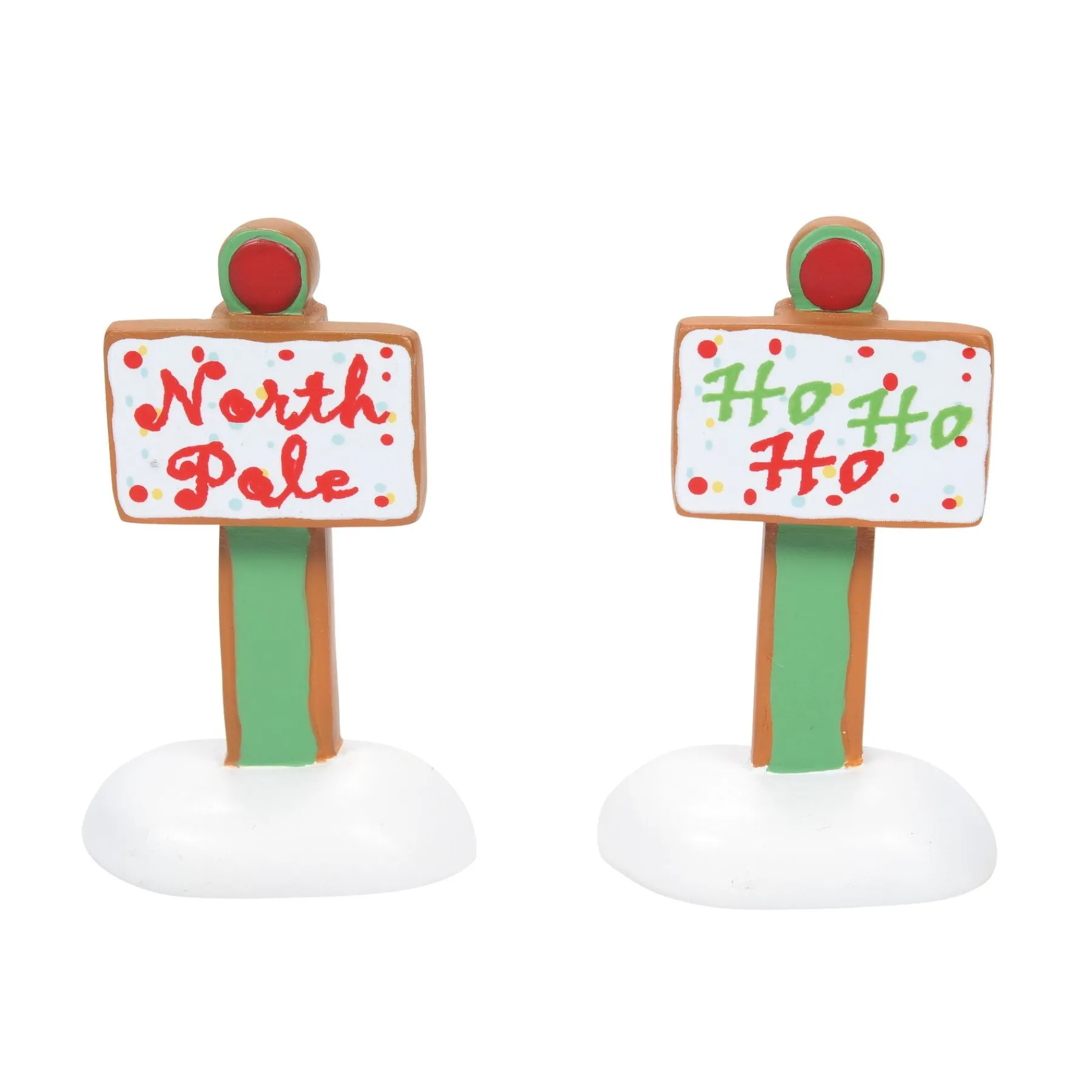 Village Accessories*Department 56 Gingerbread Xmas Signs St/2