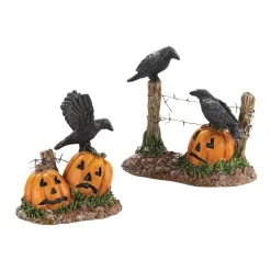 Halloween Village Accessories*Department 56 Halloween Ravens
