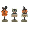 Halloween Village Accessories*Department 56 Halloween Signs Set of 3