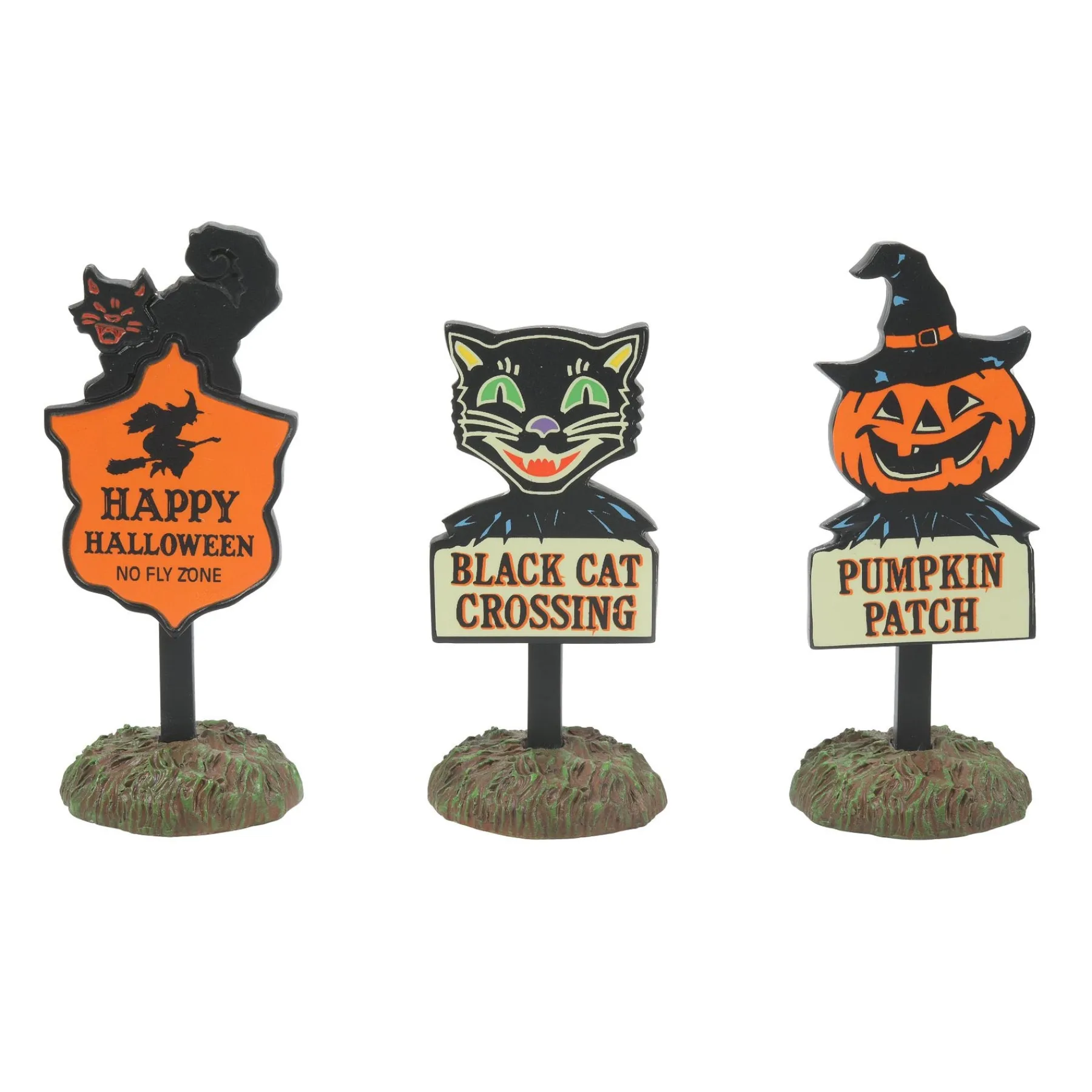Halloween Village Accessories*Department 56 Halloween Signs Set of 3