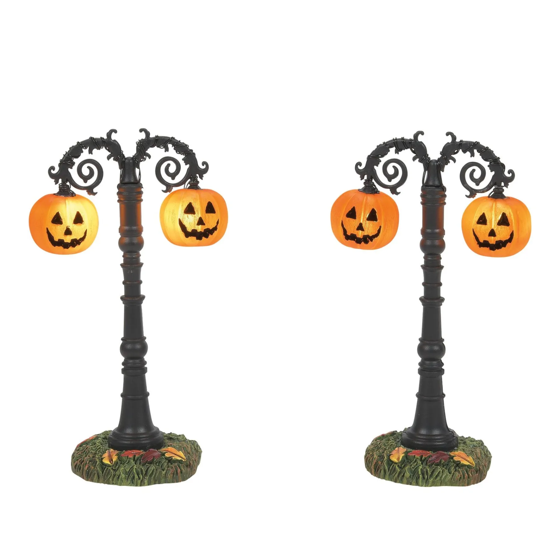 Halloween Village Accessories*Department 56 Hallows Eve Lit Street Lamps