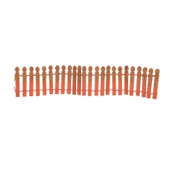 Halloween Village Accessories*Department 56 Pumpkin Orange Glitter Fence