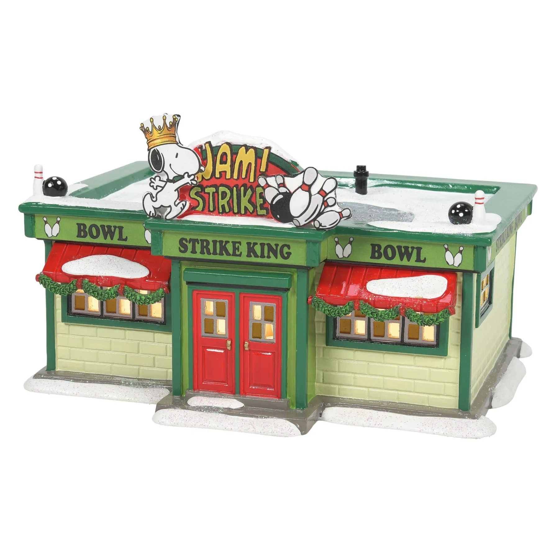 Peanuts® Village*Department 56 Strike King Bowling Alley