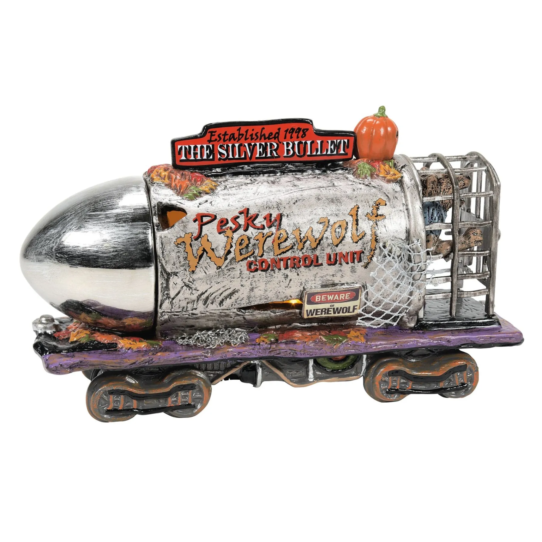 Snow Village Halloween*Department 56 The Silver Bullet, 25th Anniv