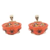 Halloween Village Accessories*Department 56 Trick or Dare Treat Bowls st/2