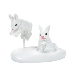 Village Accessories*Department 56 White Christmas Bunnies