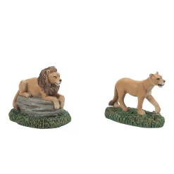 Village Accessories*Department 56 Zoological Gardens Lions st2